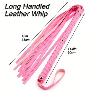 New Pink leather bsdm dominatrix whip bondage sexy cosplay costume fetish kink